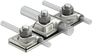 Anschlussplatte 16x8-10mm V2A für zwei isCon-Leitungen