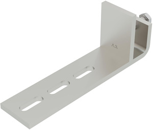 Befestigungsklemmstück für maximale Trägerstärke 20mm, A2, 1.4301, 2B