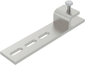 Befestigungsklemmstück für maximale Trägerstärke 20mm 187X33, A2, 1.4301, 2