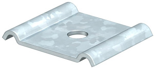 Klemmstück 60x40mm für Schraube M10 Stahl FS