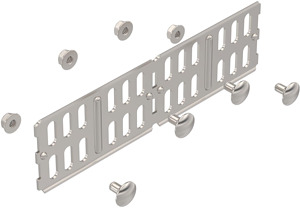 Längs- und Winkelverbinder für Kabe lrinne, horizontal 60x200, A4, 1.4571, 2