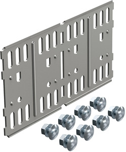Längs- und Winkelverbinder für Kabe lrinne, horizontal 110x200, A2, 1.4301,