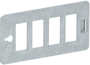 Trägerplatte Snap-In für 4 Steckver binder, St