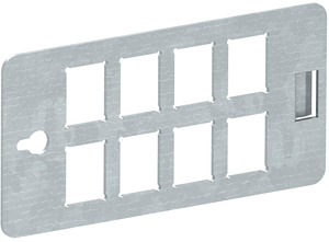 Trägerplatte Keystone für 8 Anschlu ssmodule Typ C, St