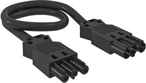 Verlängerungsleitung 5m schwarz 3x2,5qmm Buchse-Stecker