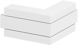Außeneck Alu starre Form 190x190x100, Alu, reinweiß, RAL 9010