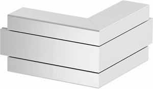 Außeneck Alu starre Form 190x190x100, Alu, EL