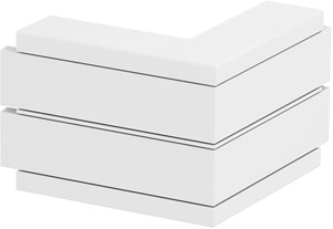 Außeneck Alu starre Form 190x190x130, Alu, reinweiß, RAL 9010