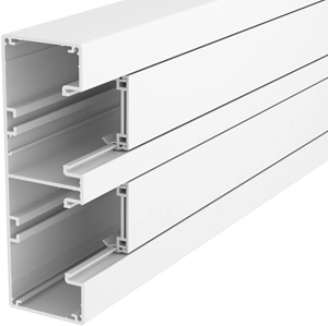 Geräteeinbaukanal Rapid 45-2 2-zügi g Alu 53x165x2000, Alu, reinweiß, RAL 90