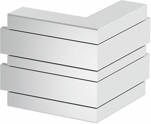 Außeneck Alu starre Form 190x190x165, Alu, EL