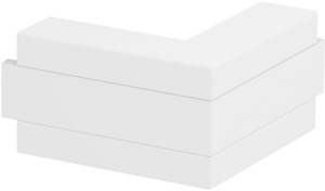 Außeneck starre Form 190x190x100, PC/ABS, reinweiß, RAL 9010