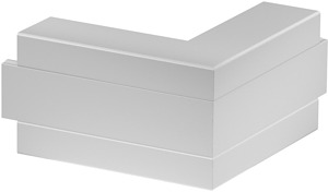 Außeneck starre Form 190x190x100, PC/ABS, lichtgrau, RAL 7035