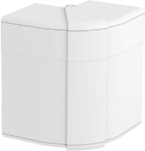 Außeneck variabel 110x88x88, PC/ABS, reinweiß, RAL 9010