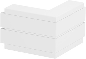 Außeneck starre Form 190x190x130, PC/ABS, reinweiß, RAL 9010