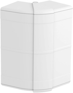 Außeneck variabel 140x88x88, PC/ABS, reinweiß, RAL 9010