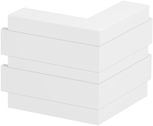 Außeneck starre Form 190x190x165, PC/ABS, reinweiß, RAL 9010