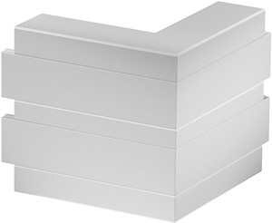 Außeneck starre Form 190x190x165, PC/ABS, lichtgrau, RAL 7035