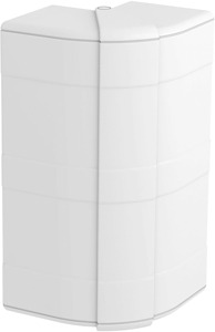 Außeneck variabel 175x88x88, PC/ABS, reinweiß, RAL 9010