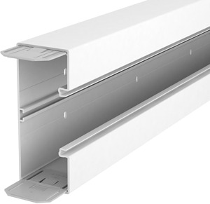 Geräteeinbaukanal halogenfrei mit B odenlochung 70x170x2000, PC/ABS, reinwei
