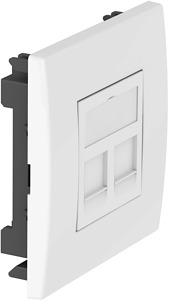 Einbaueinheit Datentechnik für 2 An schlussmodule Typ C 84x84x59mm, PC, rein