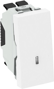 Aus-/Wechselschalter mit Kontrolllicht 10A 250V PC reinweiß