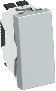 Wechseltaster 10 A, 250 V, PC, alu lackiert
