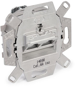 Datendose UAE-CAT6A iso 2 x 8 polig 60x70x40, Alu, FS