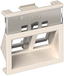 Keystone-Träger Ausführung A45 RAL9 001 45x45x20, PC/ABS, cremeweiß, RAL 900