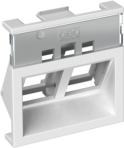 Keystone-Träger Ausführung A45 RAL9 010 45x45x20, PC/ABS, reinweiß, RAL 9010