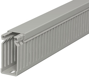 Verdrahtungskanal 60x25mm steingrau 2000mm mit Bodenlochung