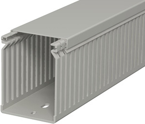 Verdrahtungskanal 80x60mm steingrau 2000mm mit Bodenlochung