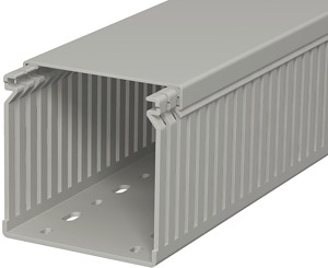Verdrahtungskanal 80x80mm steingrau 2000mm mit Bodenlochung