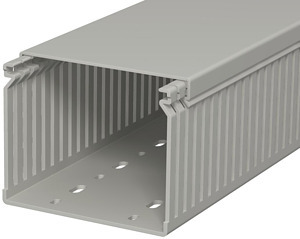 Verdrahtungskanal 80x100mm steingrau 2000mm mit Bodenlochung