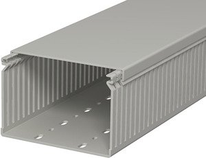 Verdrahtungskanal 80x120mm steingrau 2000mm mit Bodenlochung