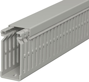 Verdrahtungskanal 60x25mm steingrau 2000mm mit Bodenlochung