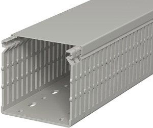 Verdrahtungskanal 80x80mm steingrau 2000mm mit Bodenlochung