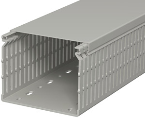 Verdrahtungskanal 80x100mm steingrau 2000mm mit Bodenlochung