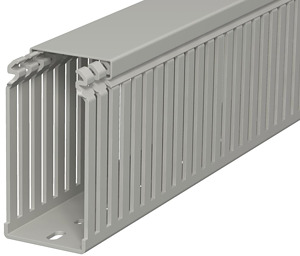 Verdrahtungskanal 100x50mm steingrau 2000mm mit Bodenlochung