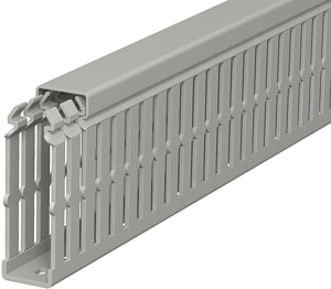 Verdrahtungskanal 75x25mm steingrau 2000mm mit Bodenlochung