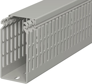 Verdrahtungskanal 100x50mm steingrau 2000mm mit Bodenlochung
