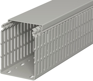 Verdrahtungskanal 100x75mm steingrau 2000mm mit Bodenlochung