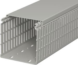 Verdrahtungskanal 100x100mm steingrau 2000mm mit Bodenlochung