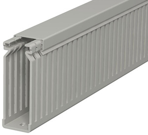 Verdrahtungskanal 80x25mm steingrau 2000mm mit Bodenlochung