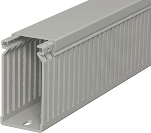 Verdrahtungskanal 80x40mm steingrau 2000mm mit Bodenlochung