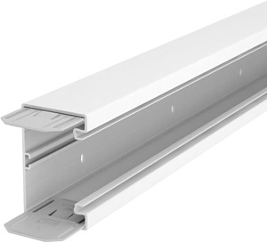 Geräteeinbaukanal 70x110x2000mm mit Bodenlochung reinweiss