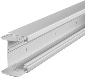 Geräteeinbaukanal 70x110x2000mm mit Bodenlochung lichtgrau