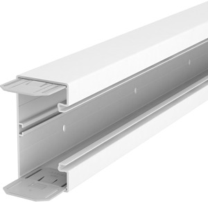 Geräteeinbaukanal 70x130x2000mm mit Bodenlochung reinweiss