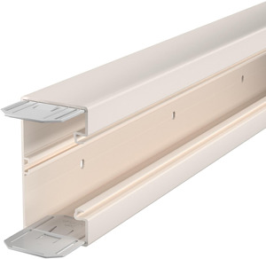 Geräteeinbaukanal 70x130x2000mm mit Bodenlochung cremeweiss