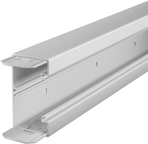 Geräteeinbaukanal 70x130x2000mm mit Bodenlochung lichtgrau