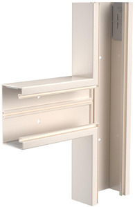 T-Stück 70x130mm Polyvinylchlorid cremeweiss